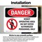 Signmission Robot Operating Area Do Not Enter Danger Sign, Vinyl Decal, 5in W x 3.5in L, 2PK OS-2PACK-DS-D-35-L-1550 - alternate 6
